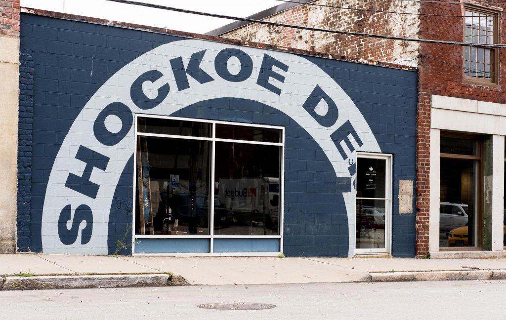 Shockoe Atelier store front and factory in Richmond, Virginia.