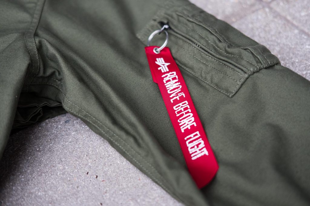 Alpha Industries M-59 Fishtail Parka - Remove Before Flight Tag