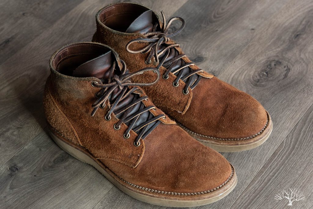 Viberg for Withered Fig Aged Bark Roughout Service Boot 'Marvington'