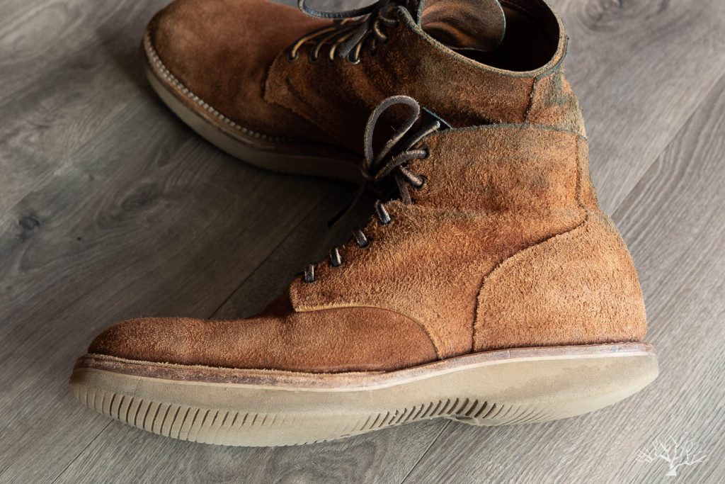 Viberg for Withered Fig Aged Bark Roughout Service Boot 'Marvington'