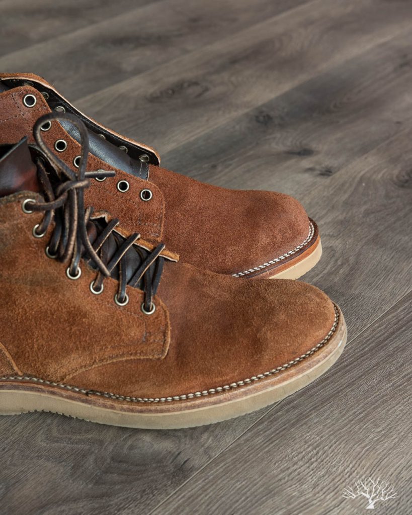 Viberg for Withered Fig Aged Bark Roughout Service Boot 'Marvington'