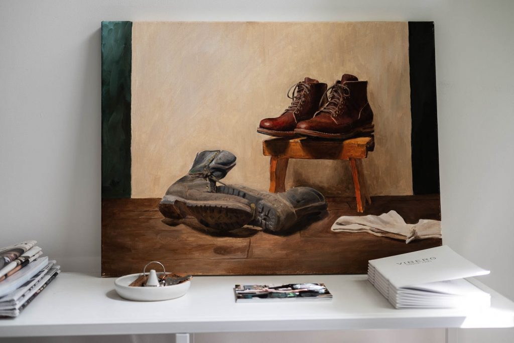 Viberg Brand Spotlight Interview - Office Space Boot Painting