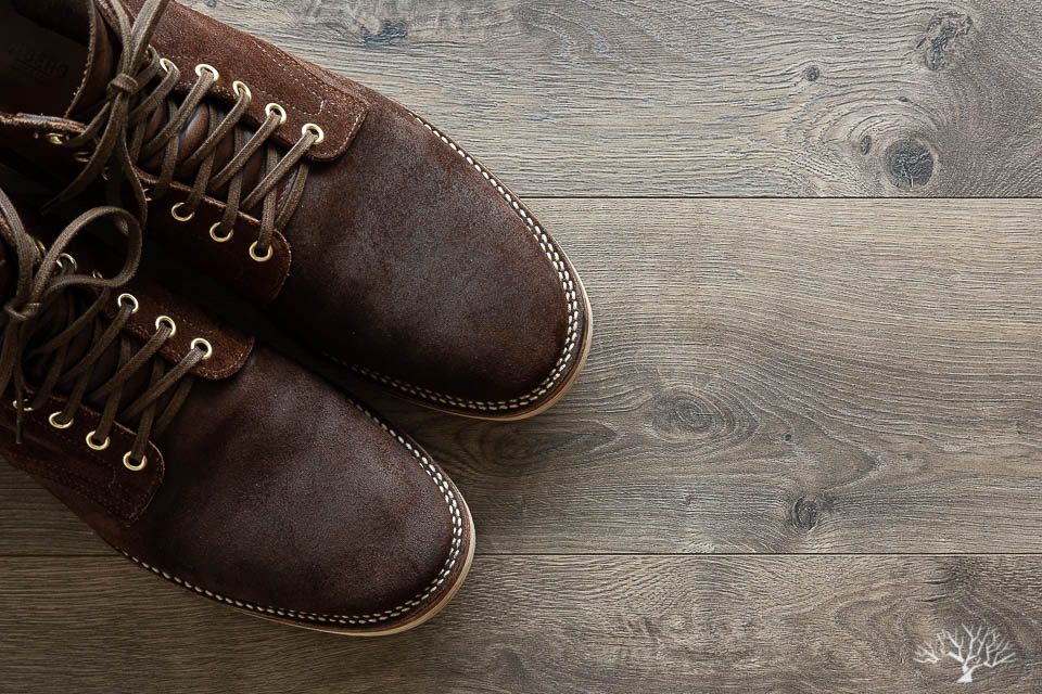 Viberg Tobacco Chamois Roughout Service Boot for Withered Fig Marvington II 