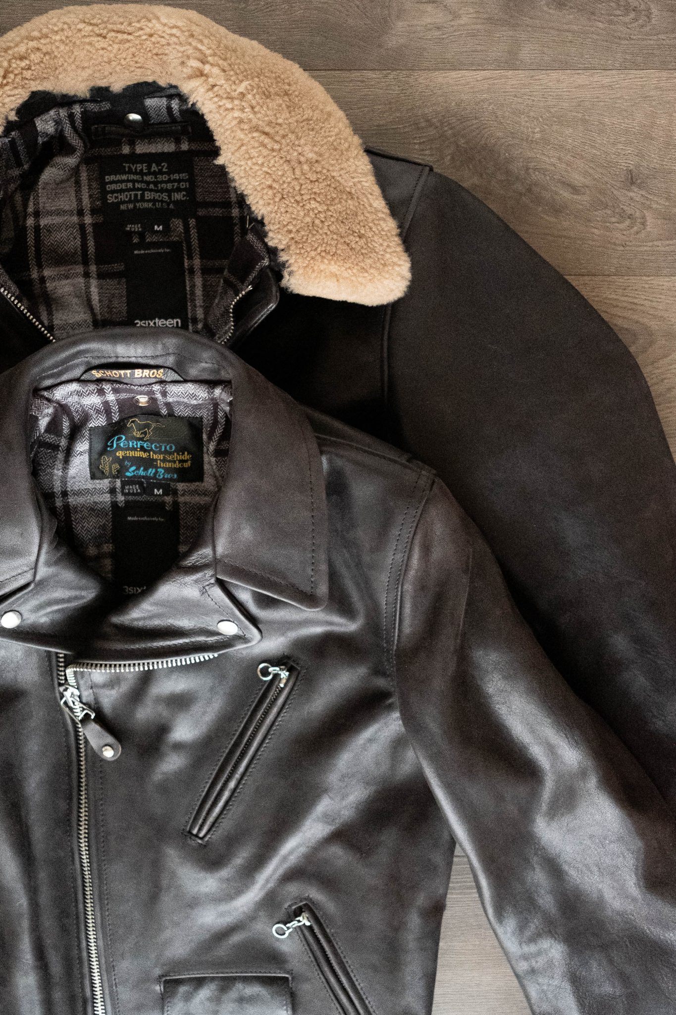 Schott for 3sixteen A-2 Flight Jacket and Perfecto Jacket