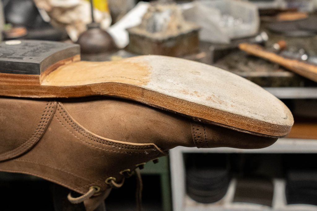 viberg crust horsebutt 145 oxfords at bedo's leatherworks for lulu toe tap install