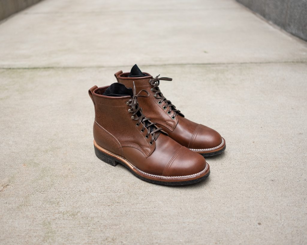 Viberg for Withered Fig Brown Waxed Flesh Horsebutt Bobcat Boot ...