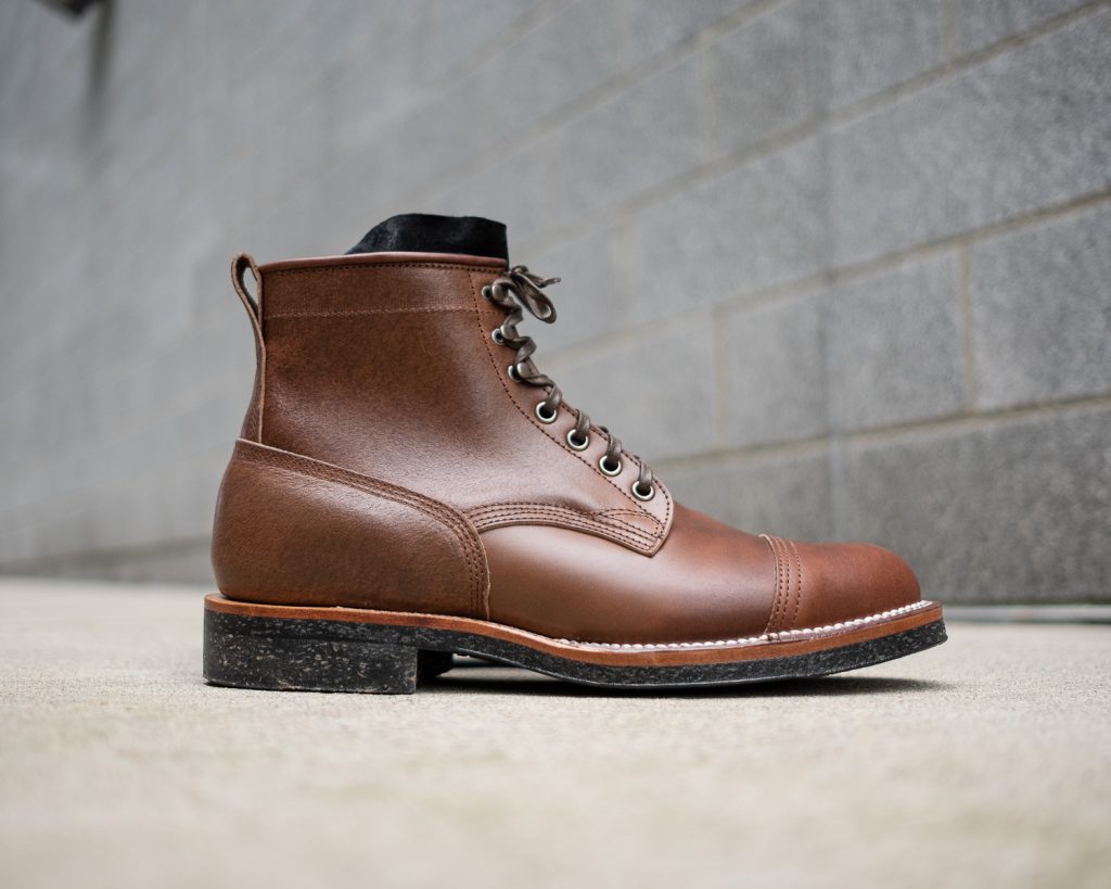 Viberg Bobcat Brown Waxed Flesh Horsebutt