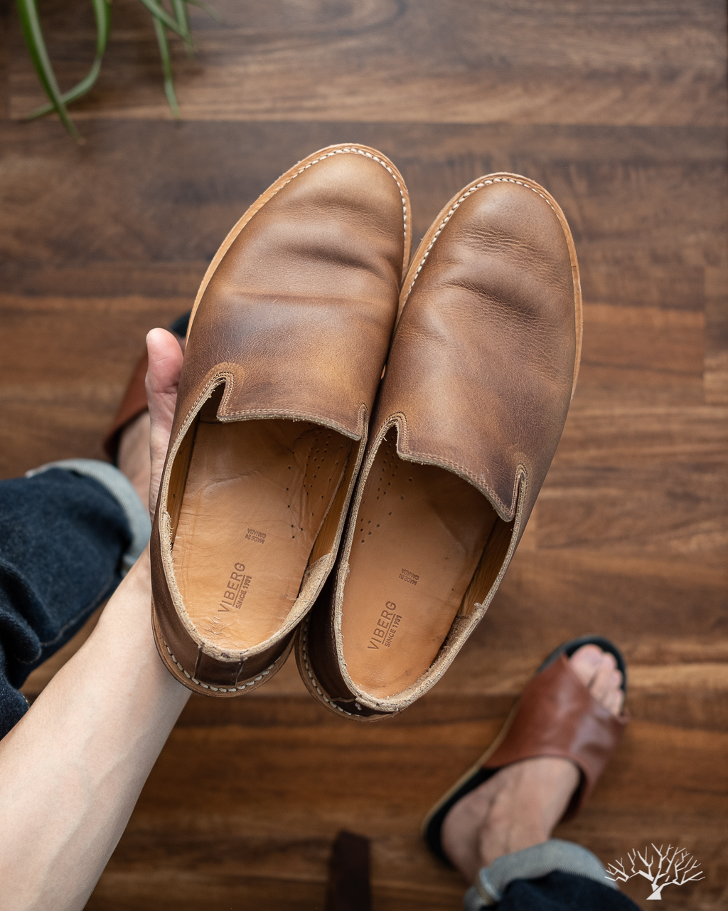 Viberg Camel Oiled Calf Slippers Worn 1 Month Review