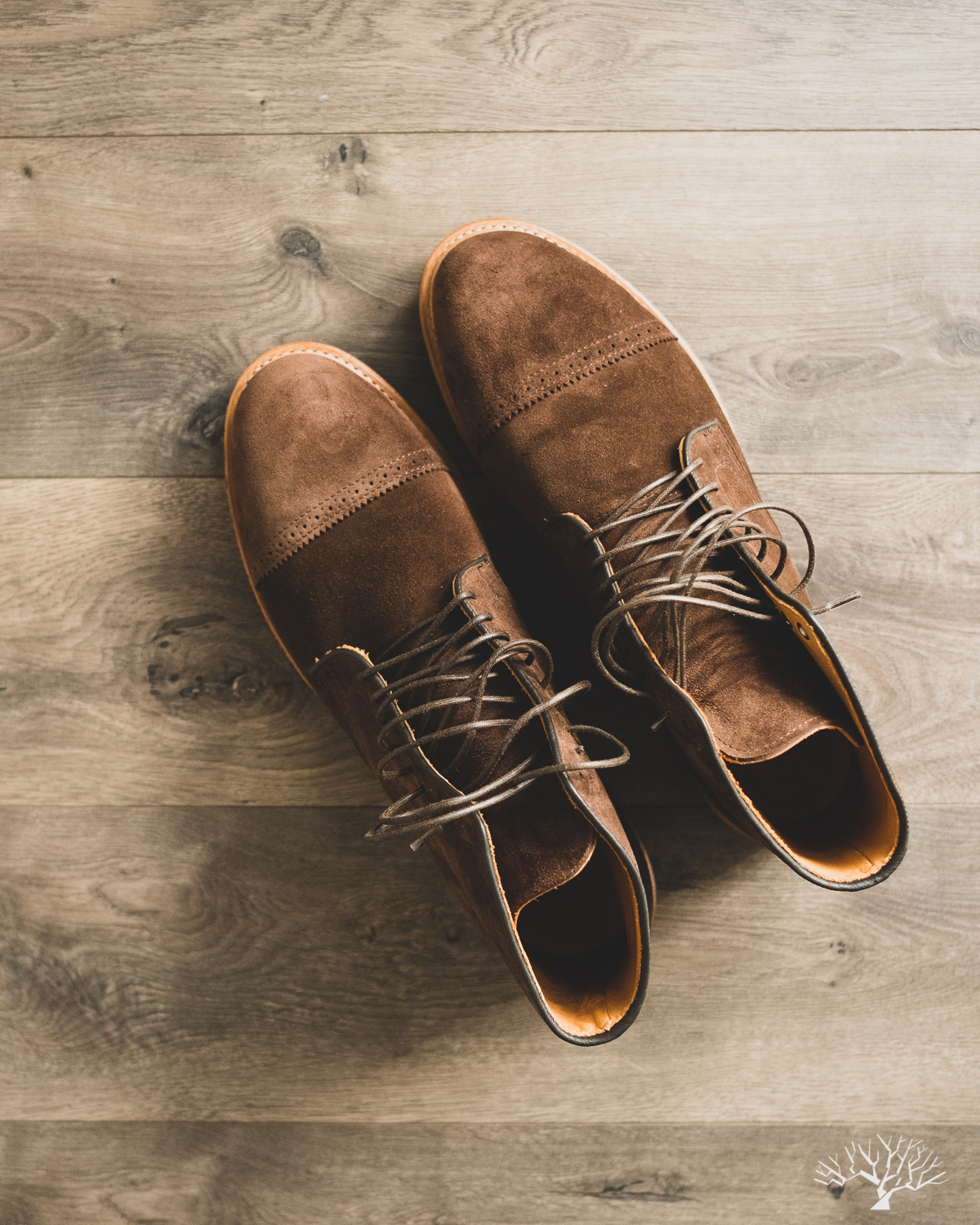 Viberg 2020 Last Brown Calf Suede Derby Boot