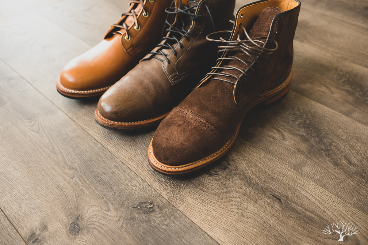 Viberg 2020 Last Brown Calf Suede Derby Boot