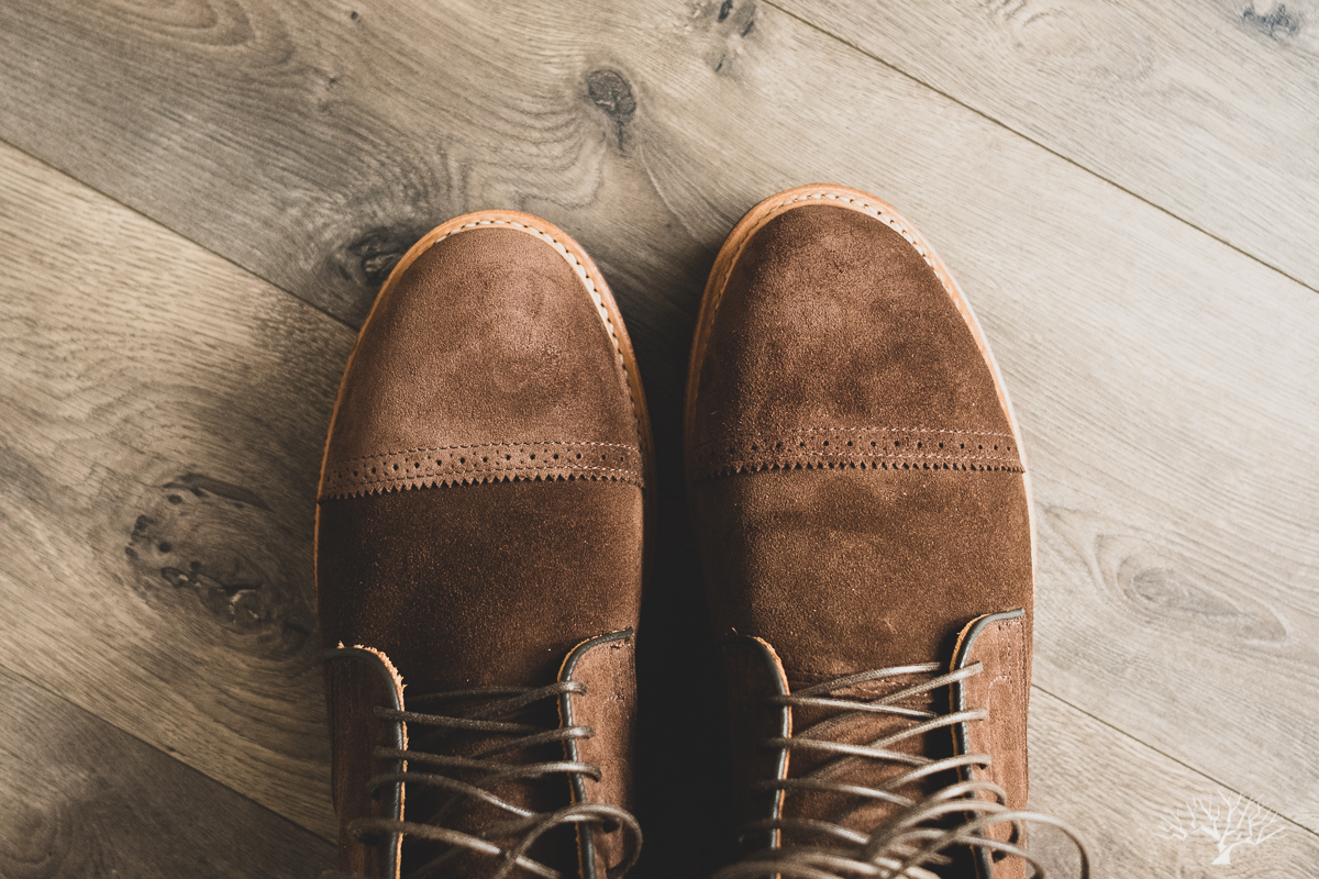 Viberg 2020 Last Brown Calf Suede Derby Boot