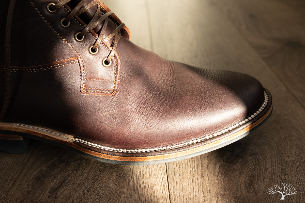 Viberg Mocha Light Oil Tan Country Boot Details