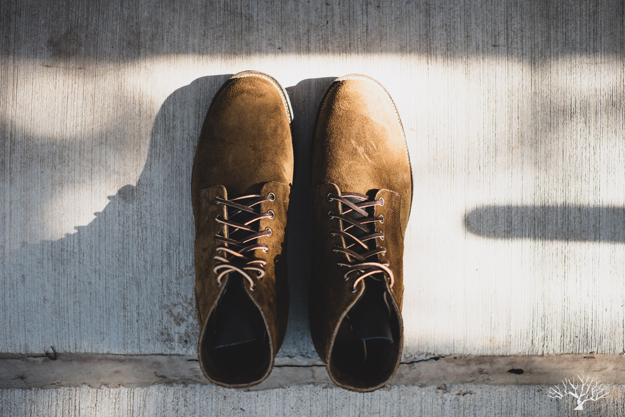 Viberg Mushroom Chamois Roughout Service Boot with Lactae Hevea Sole