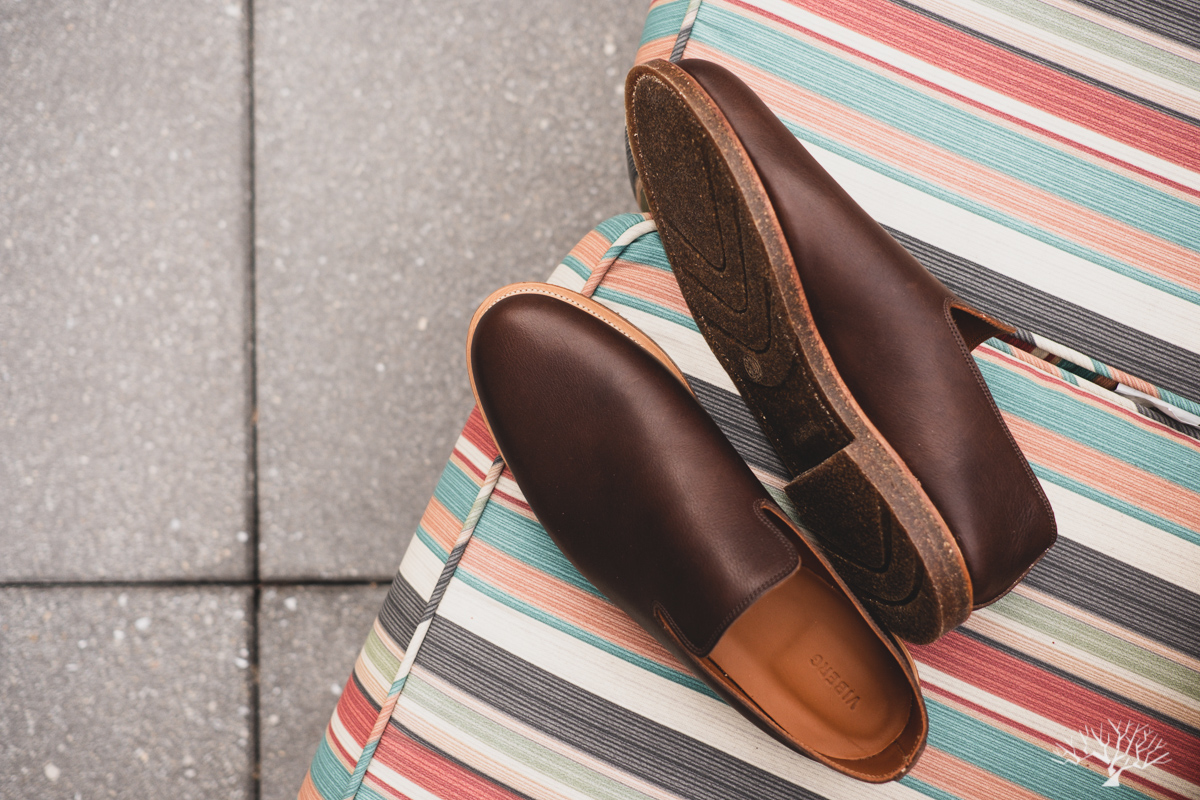 Viberg Slippers Brown Oiled Calf Lactae Hevea Sole