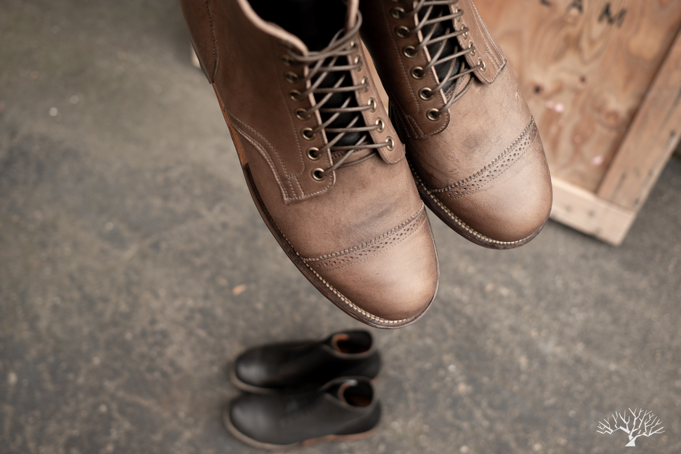 Viberg for Withered Fig Col. 1071 Waxed Horsebutt Service Boot
