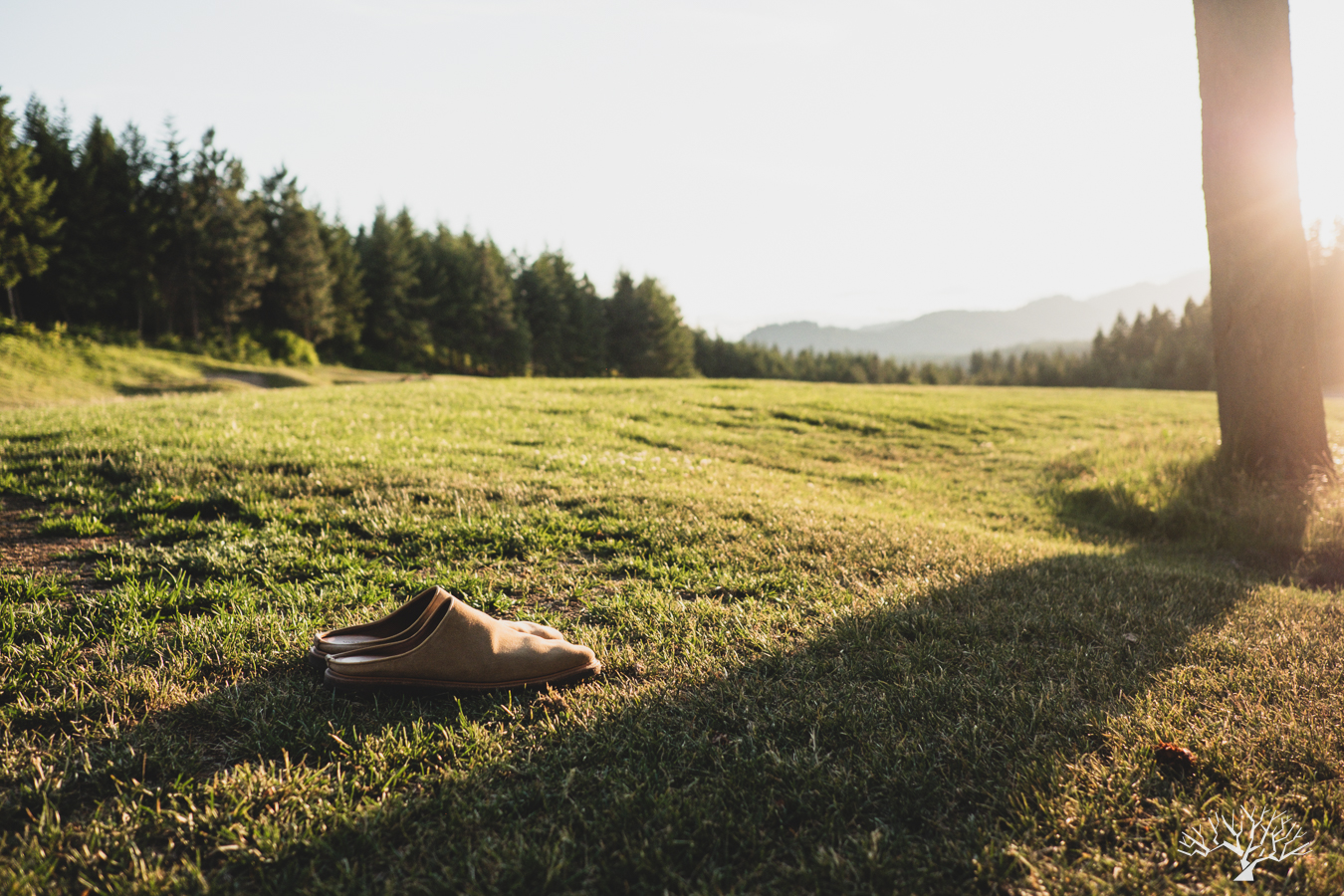 Viberg Mule Safari Janus Calf Suede with Lactae Hevea Sole