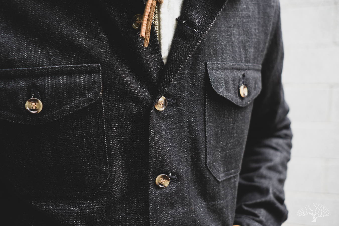 Dehen 1920 for Withered Fig Slate Denim Crissman Overshirt