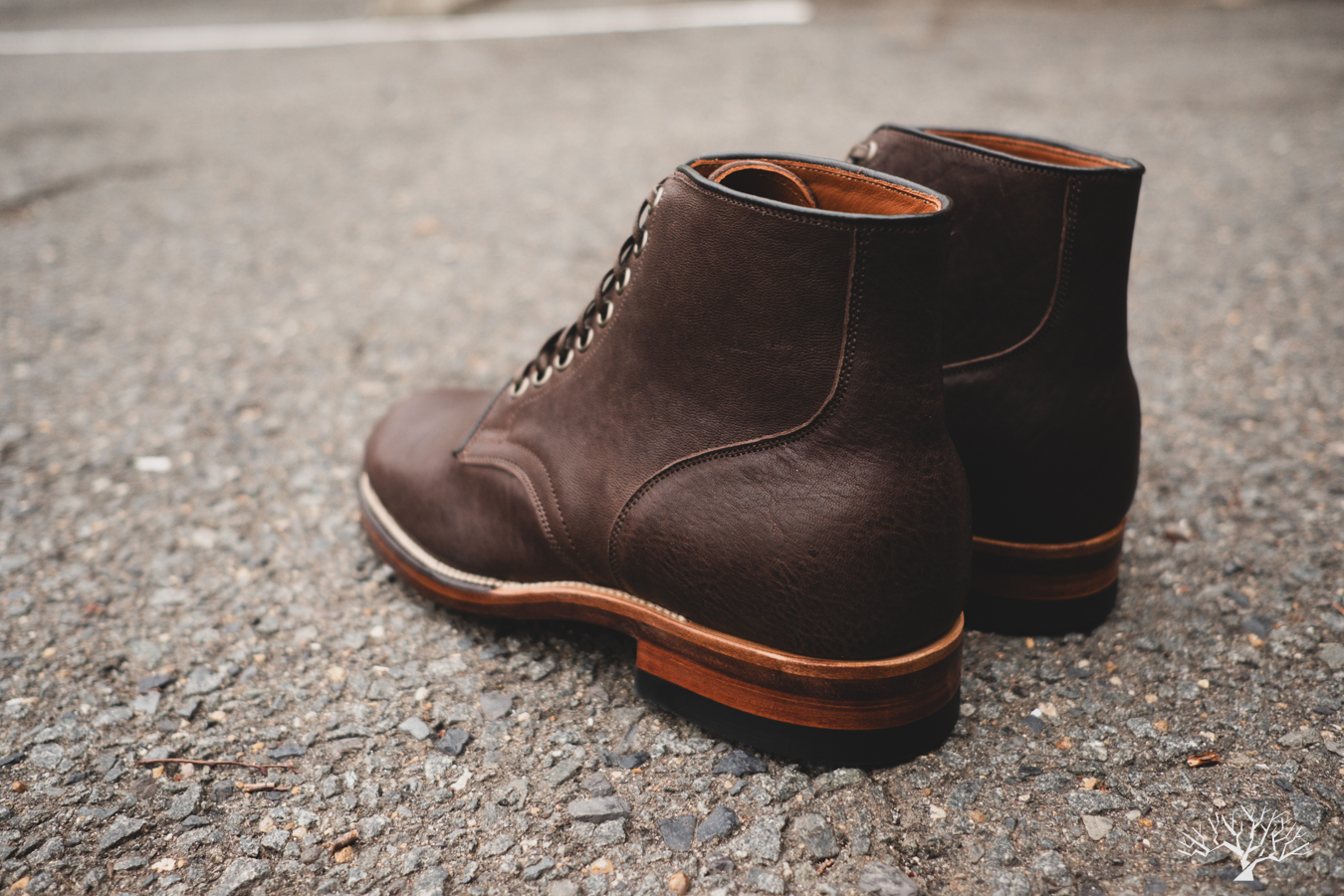 Viberg Horsehide Service Boot, Col 1071 Washed Horsehide Maryam