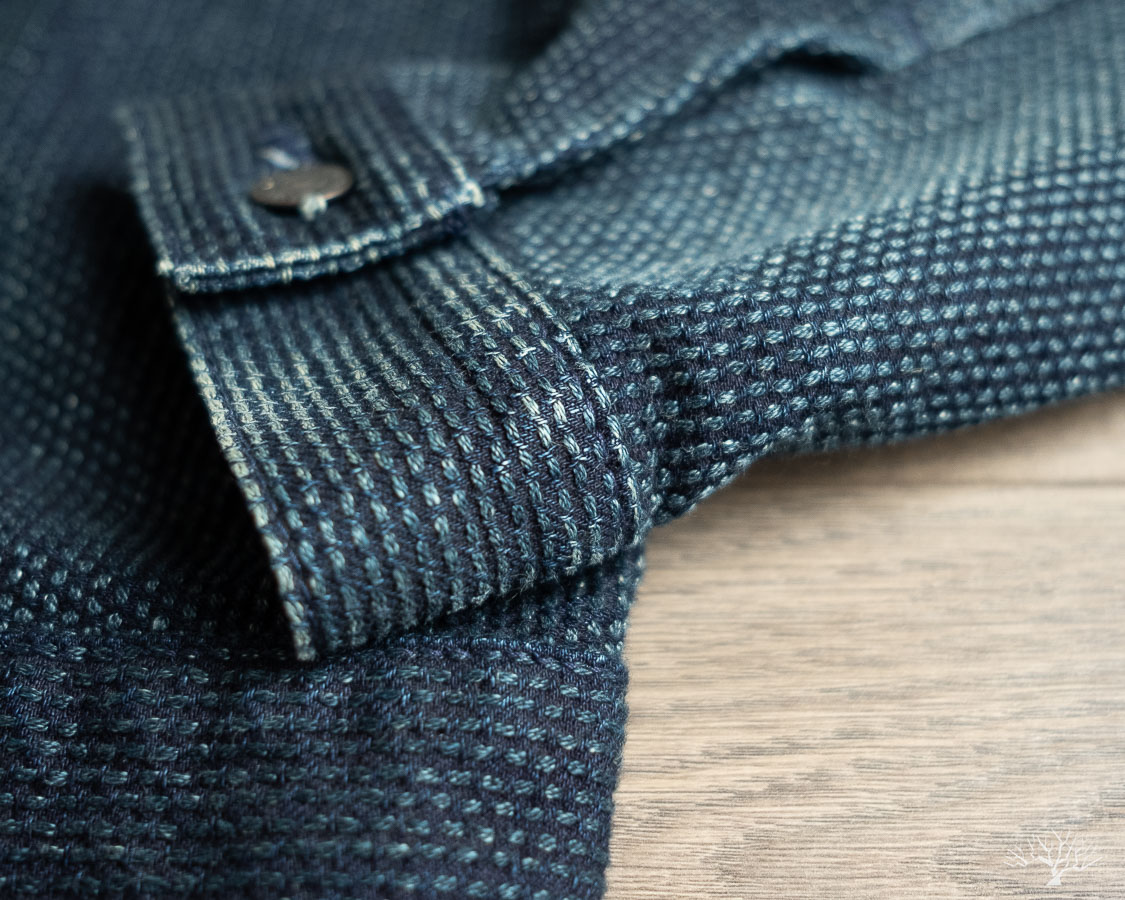 Pure Blue Japan Sashiko Jacket Type II Cuff Fades