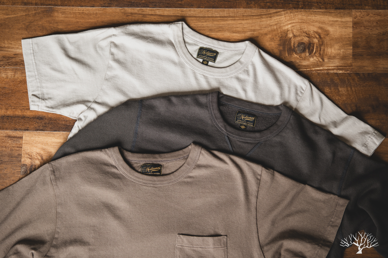 National Athletic Goods for Withered Fig Earth Pack Collection - Black, Choco, Taupe T-Shirts