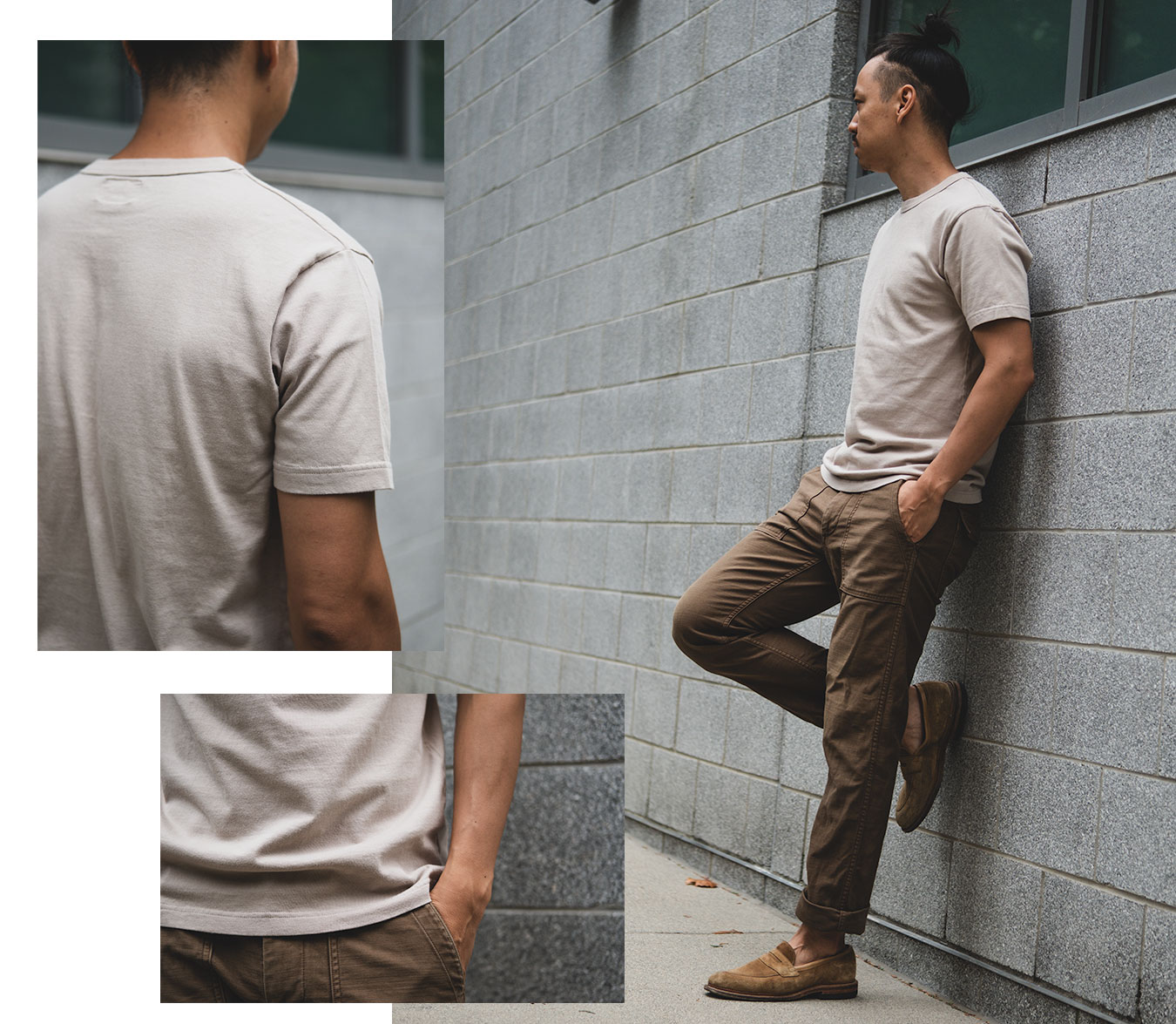 National Athletic Goods Taupe Basic T-Shirt