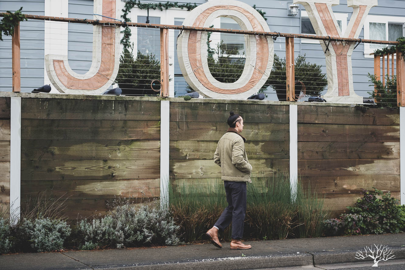 orSlow for Withered Fig Black Stone Fatigue Pants Model